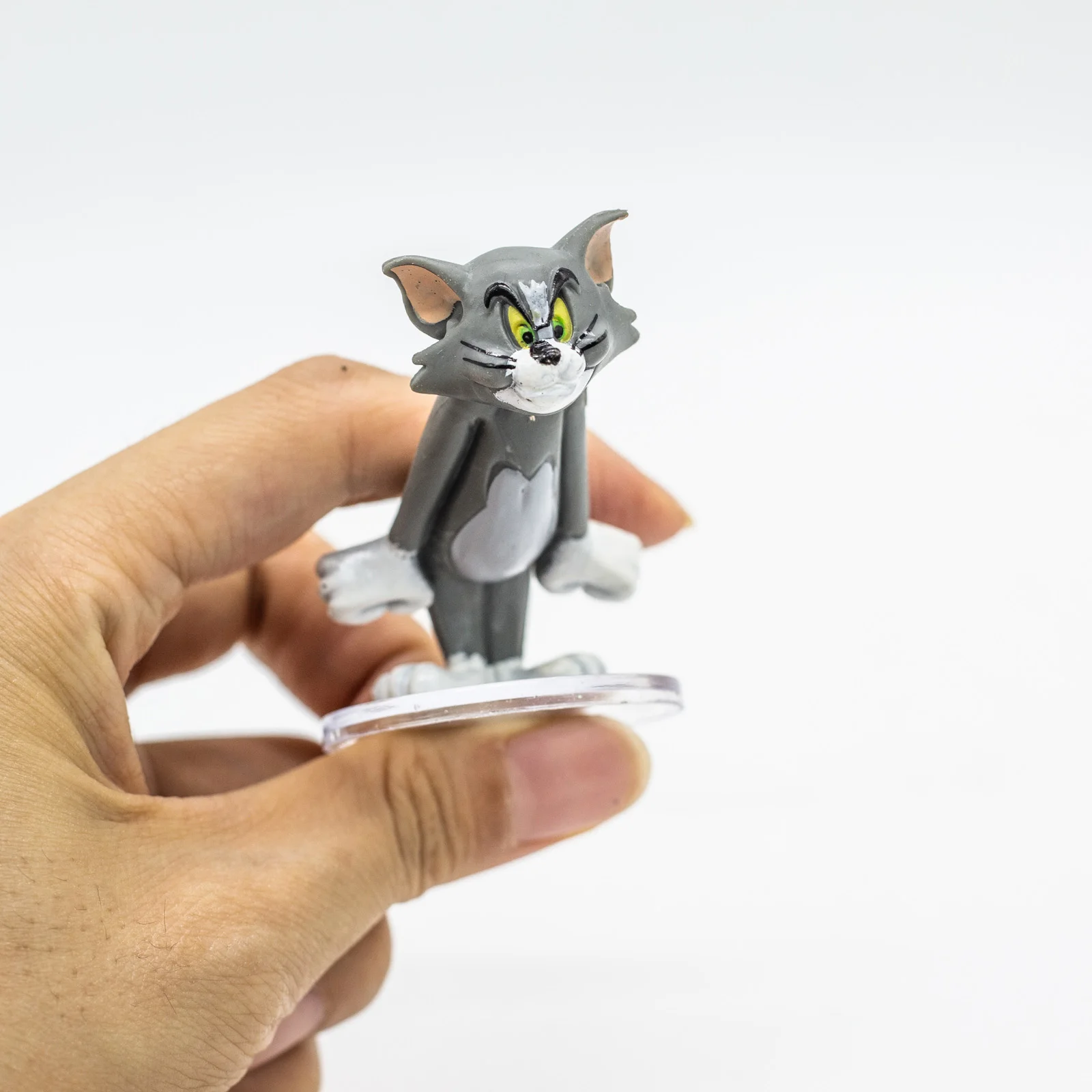 Color: SKY BLUE - Action Figure Anime Mini Doll Cute Spike Dog Toms Cat Jerry Mouse Funny Cartoon Figurine Table Ornaments Kids Birthday Gifts