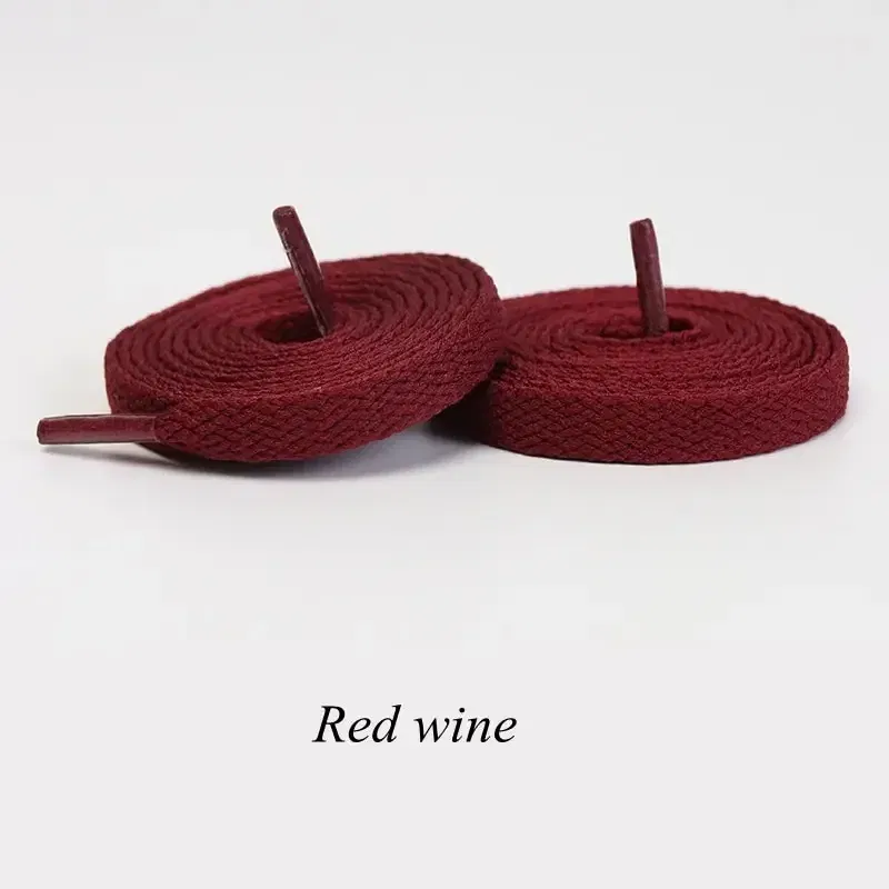 Color: wine red, Ships From: CHINA, Length: 120cm - 1pair Classic Shoe Laces Flat Shoelaces Fit Fashion Solid Sports Shoelace Casual Unisex Shoe Strings Shoe Accessories