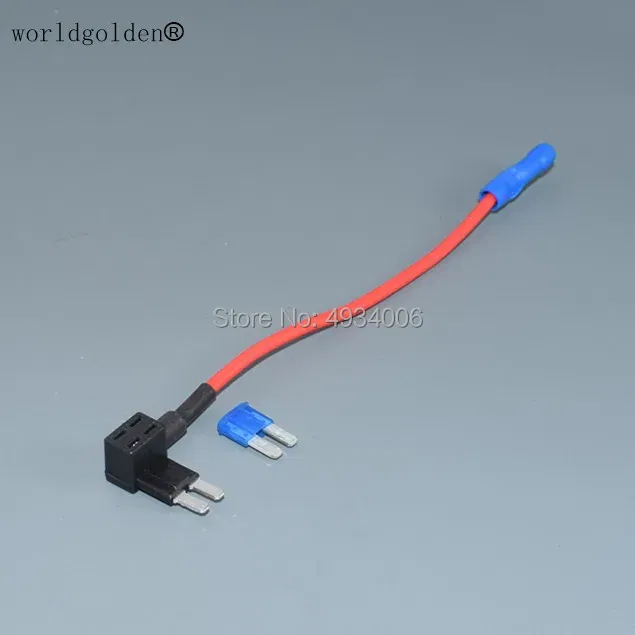 Color Name: Red - Worldgolden Add Circuit Micro2 Blade Fuse Boxe Holder Piggy Back Tap Fuse Holder