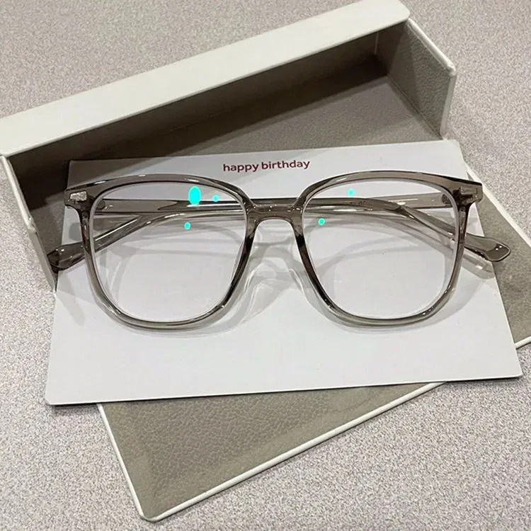 Color: MULTI, Frame Color: Khaki, Ships From: CN - Transparent Computer Glasses Frame Women Men Anti Blue Light Square Eyewear Blocking Glasses Optical Spectacle Eyeglass