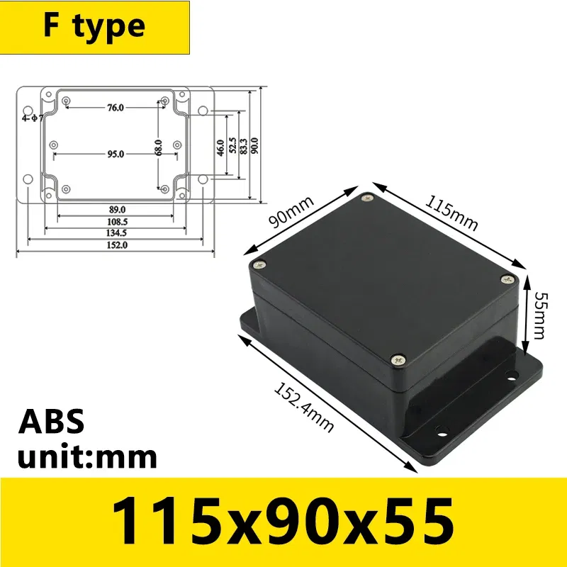Color: SKY BLUE - Black Outdoor Waterproof Enclosure Plastic Box Electronic Project Instrument Case Electrical Project Box Junction Box Housing