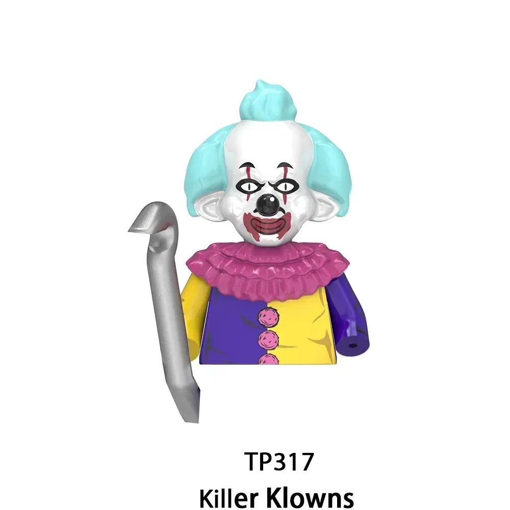 Color: green - TP1040 WM6205 G0129 Killer Klowns Mini Action Figure Classic Horror Thriller Movie Series Building Block Model Doll Toy For Gift