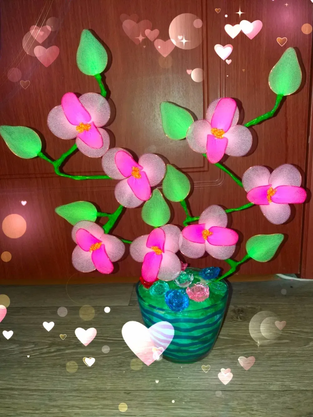 Color: Sky blue - 5pcs Multicolor Tensile Nylon Stocking DIY Flower Making Material Handmade Craft Accessory Wedding Home DIY Nylon Flower