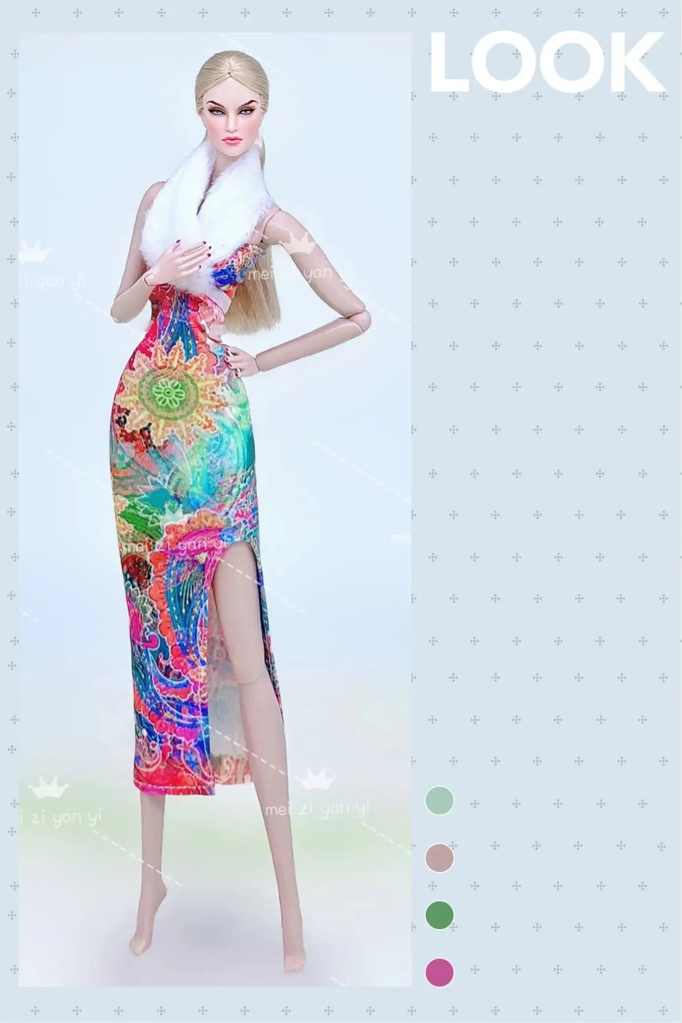 Color: Pink - Clothes for barbie doll accessories Dress