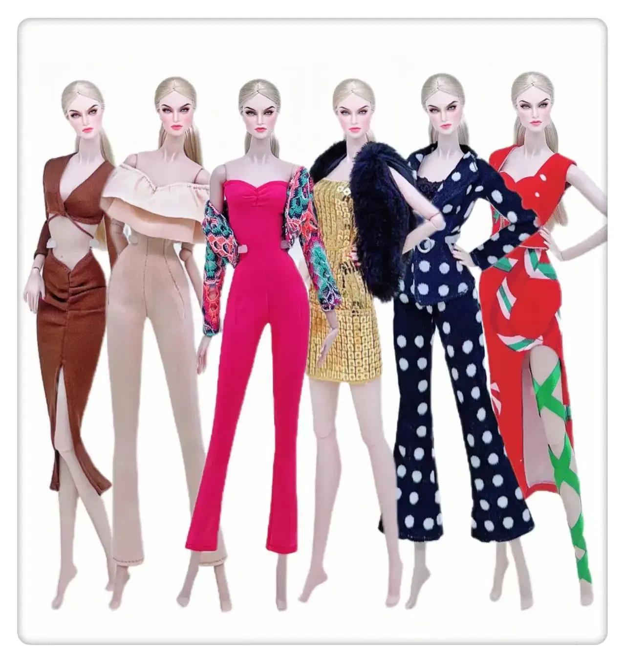 Color: Pink - Clothes for barbie doll accessories Dress