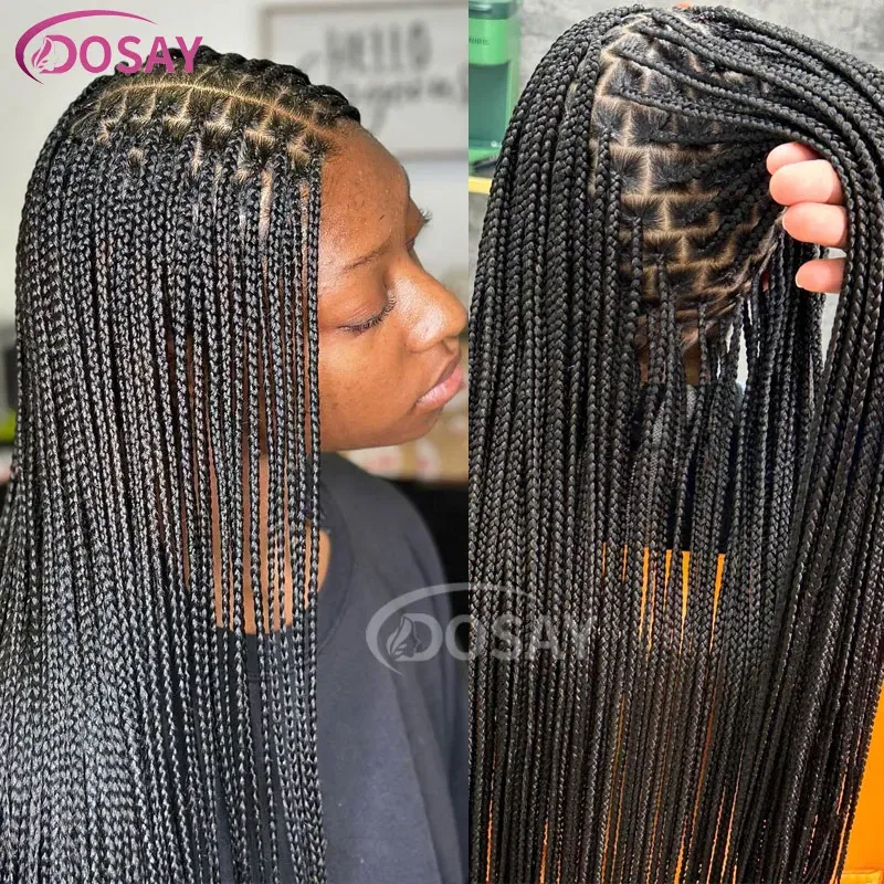 Color: K4, Ships From: CHINA, Wig Length: 36inches, Lace Wig Type: full lace wigs - 36" Full Lace Braided Wigs Synthetic Box Braids Lace Front Wigs Knotless Braided Wigs For Black Women Small Box Square Hair Wigs