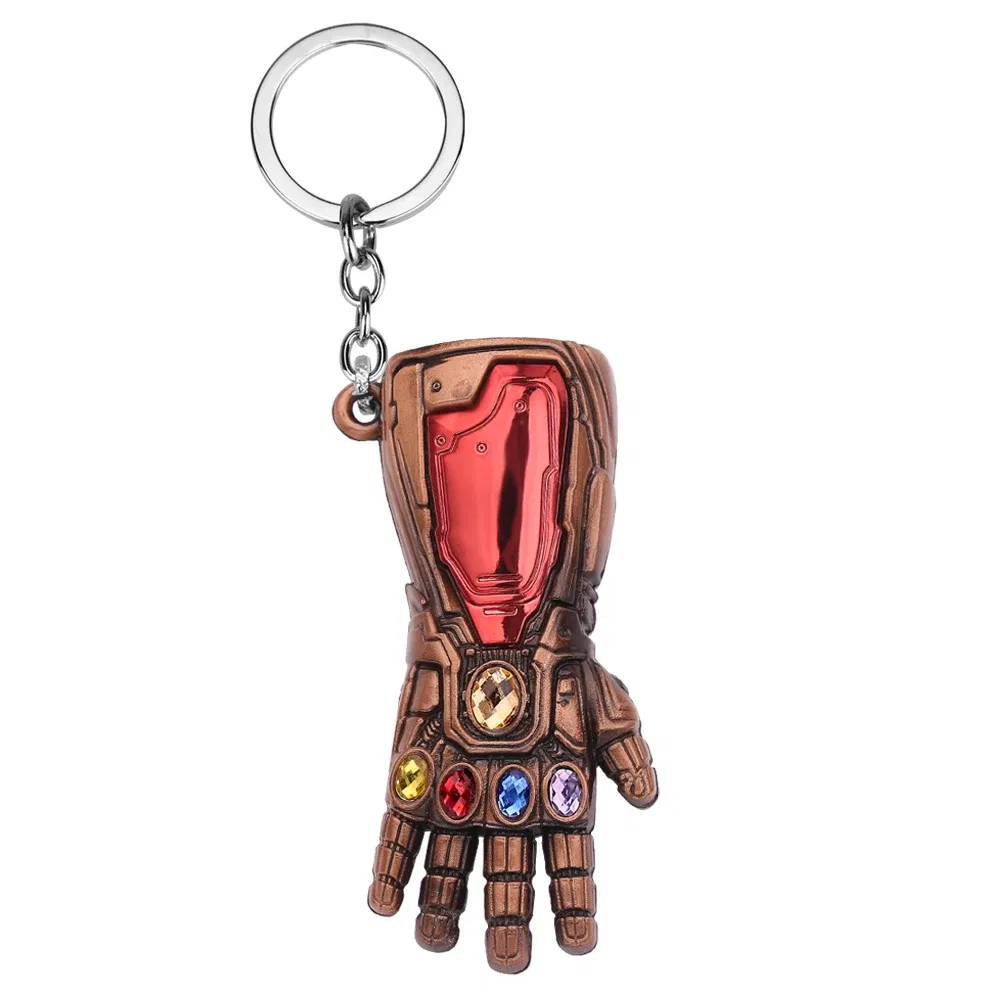 Color: Blue, Ships From: CHINA - Avengers Thanos Infinity Gauntlet Keychain Disney Superhero Iron Man Infinity Gloves Keyrings Car Pendant Key Holder Accessories