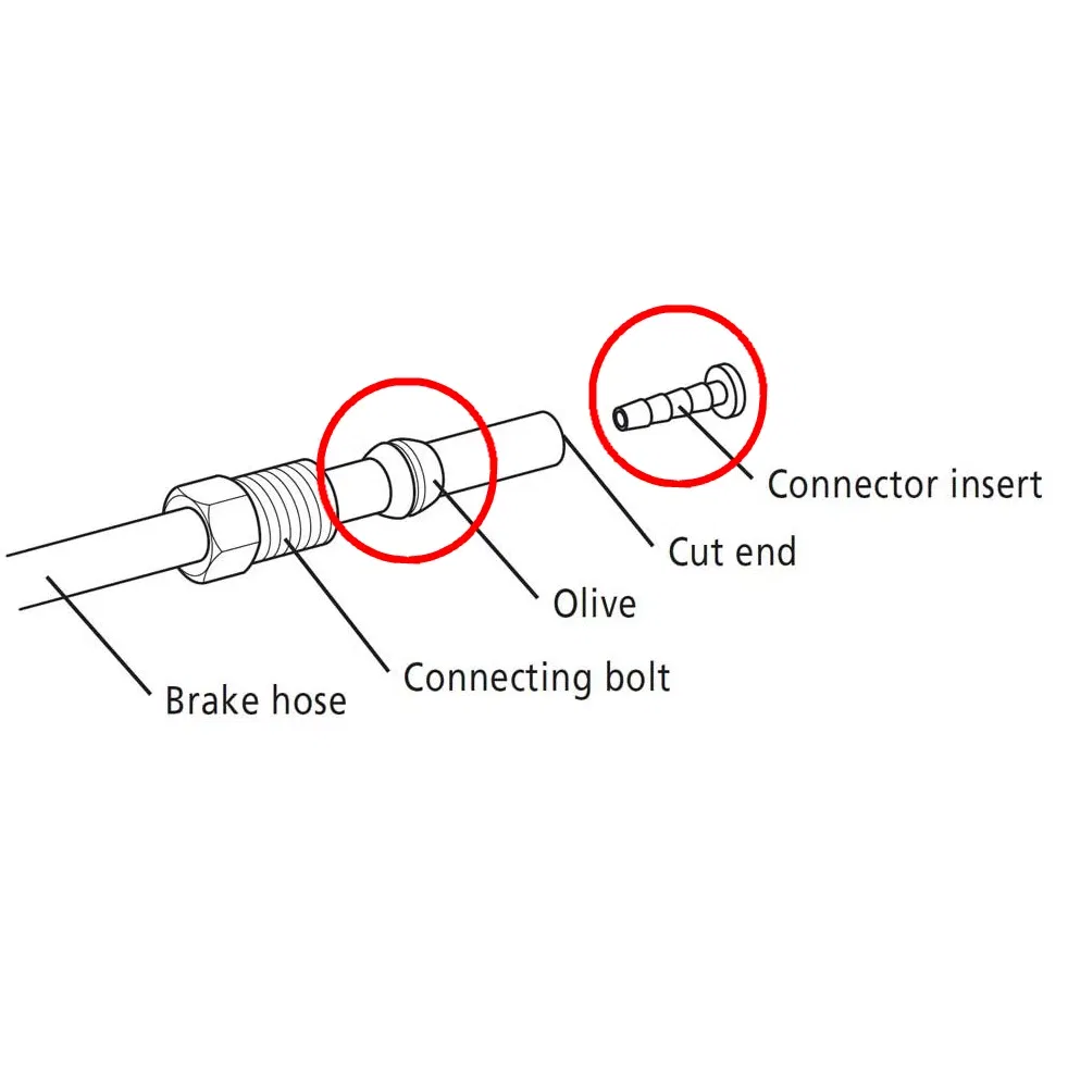 Color: WHITE - ZRACE Insert Set for SM-BH90 / SM-BH59 Brake Hose (OLIVE + Insert-Pin) hydraulic hose inserts hose fitting for BH59 BH90 hose