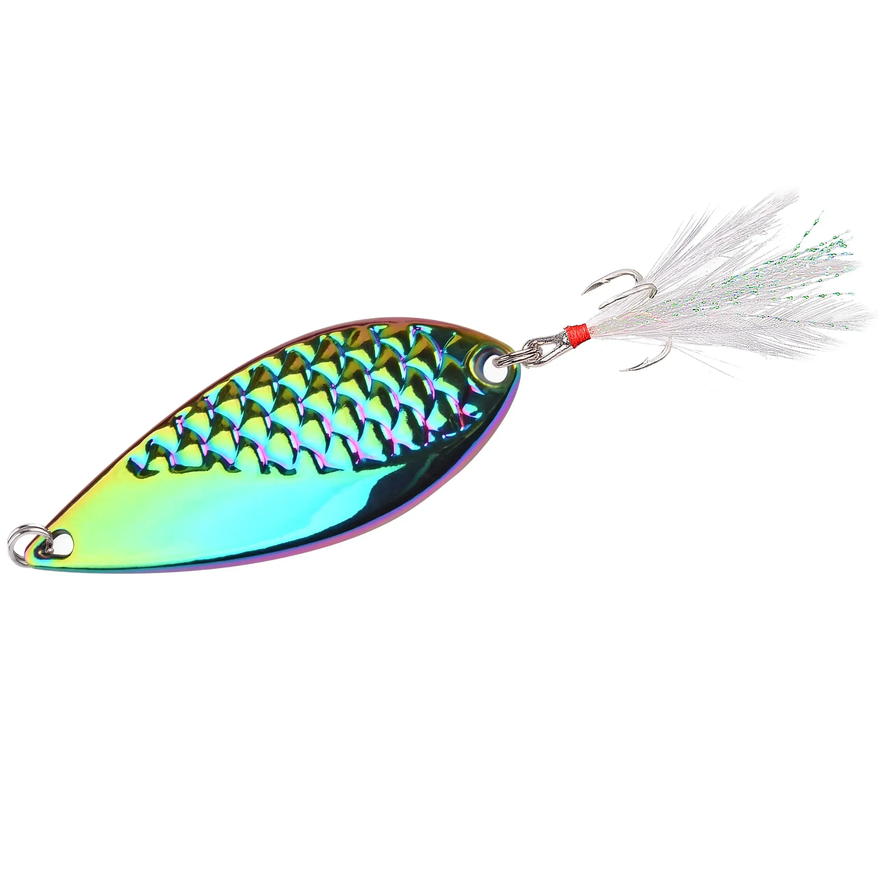 Color: Chroma Optimize - Metal Spoon Sequin Fishing Lure 2.5g 3.5g 5g 7g 10g 15g 20g Pesca Leech Jig Wobbler Crankbaits for Fly Fishing Hard Baits Lures