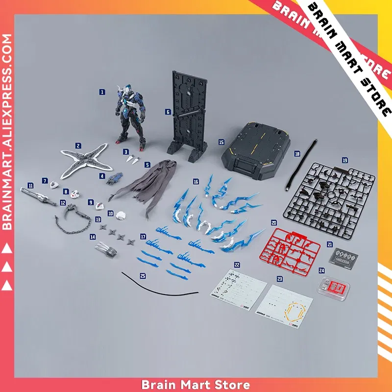 Color: Blue, Size: 12cm - HEMOXIAN LONE SHADOW 1/100 MG NBD-009 OVER ZERO NONZERO STUDIO Model Kit Assembled Mecha Assembling Toys Gift