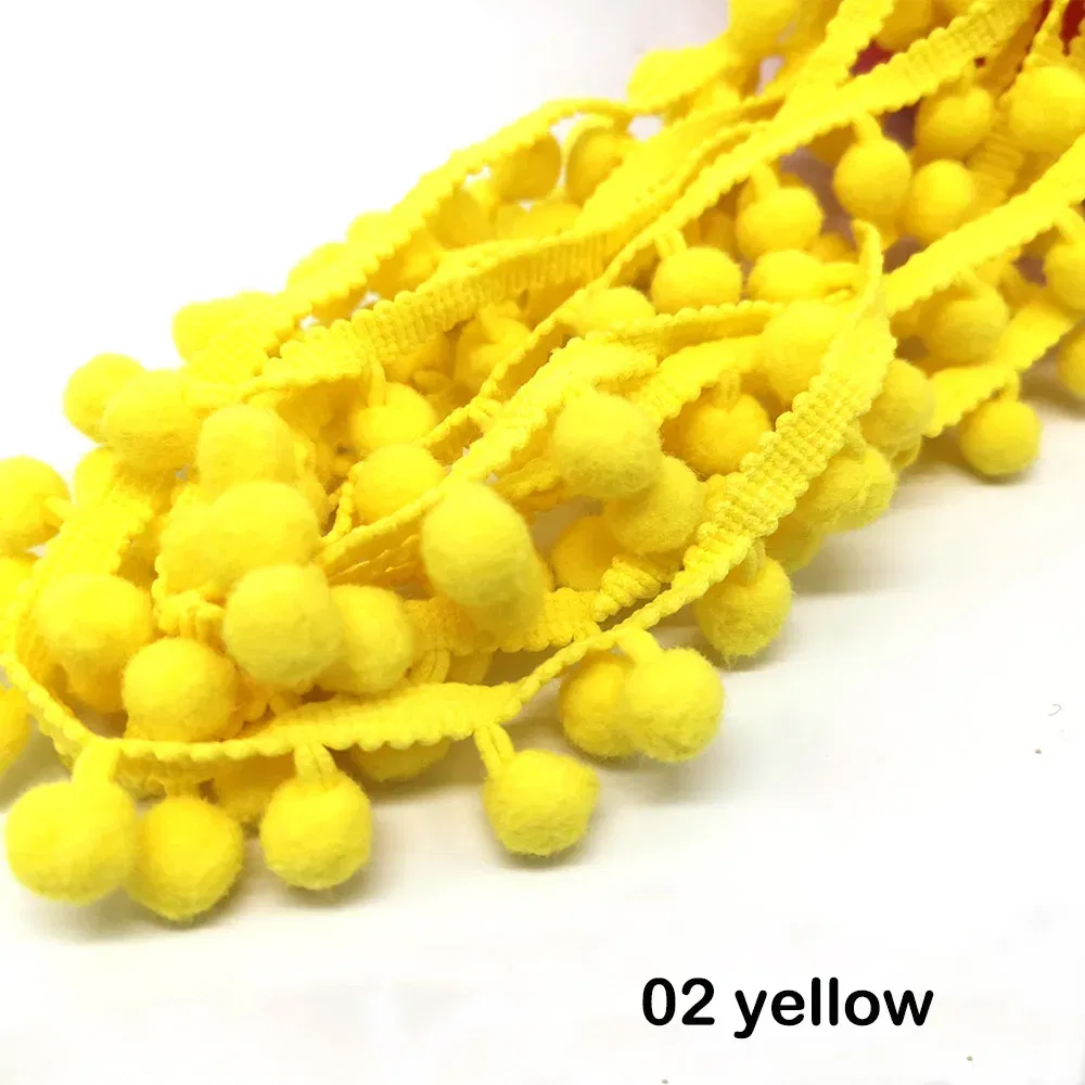 Color: Dark Grey, Size: M - 1-5yard Pom pom Fringe Lace Ribbon Pompom Trim Ball Fabric DIY Sewing Tassel Lace Kintted Fabric Handmade DIY Craft Accessorie