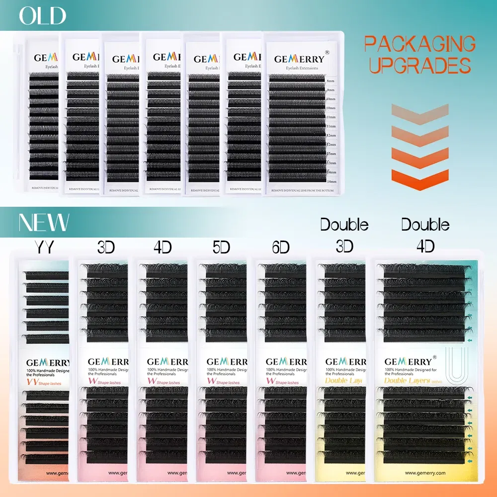 Color: Brushed Chrome, Curl: C, Thickness: 0.07mm, Length: 10mm, Ships From: CHINA - Gemerry YY Shaped Eyelash Extension Automatic Flowering W Shape Bloom 3D 4D 5D 6D 8D Premade Fans Eyelash Makeup Volume Lashes