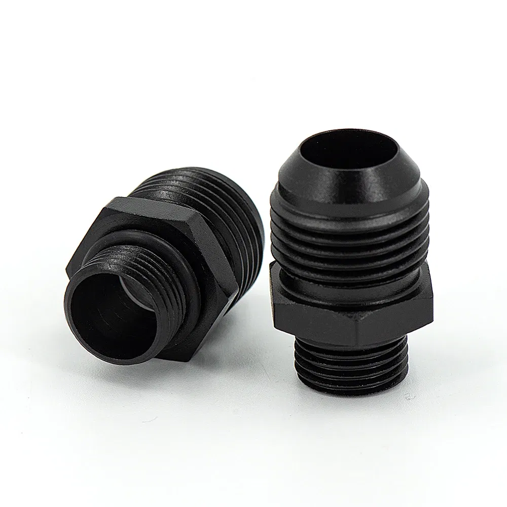 Color: GRAY - Universal Aluminum Alloy AN6 8 10 12 To AN To M16x1.5 M18x1.5 Metric Fuel Hose Adapter Pipe Thread Fitting CAR OIL COOLER SYSTEM