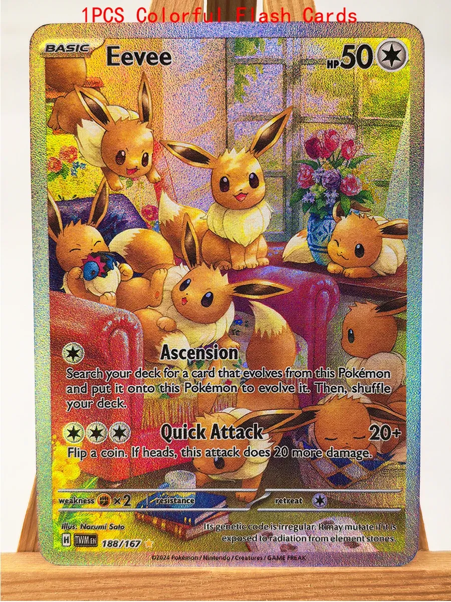 Color: light yellow - Umbreon Eevee Sylveon Leafeon Glaceon Toys Hobbies Hobby Collectibles Game Collection Anime Cards