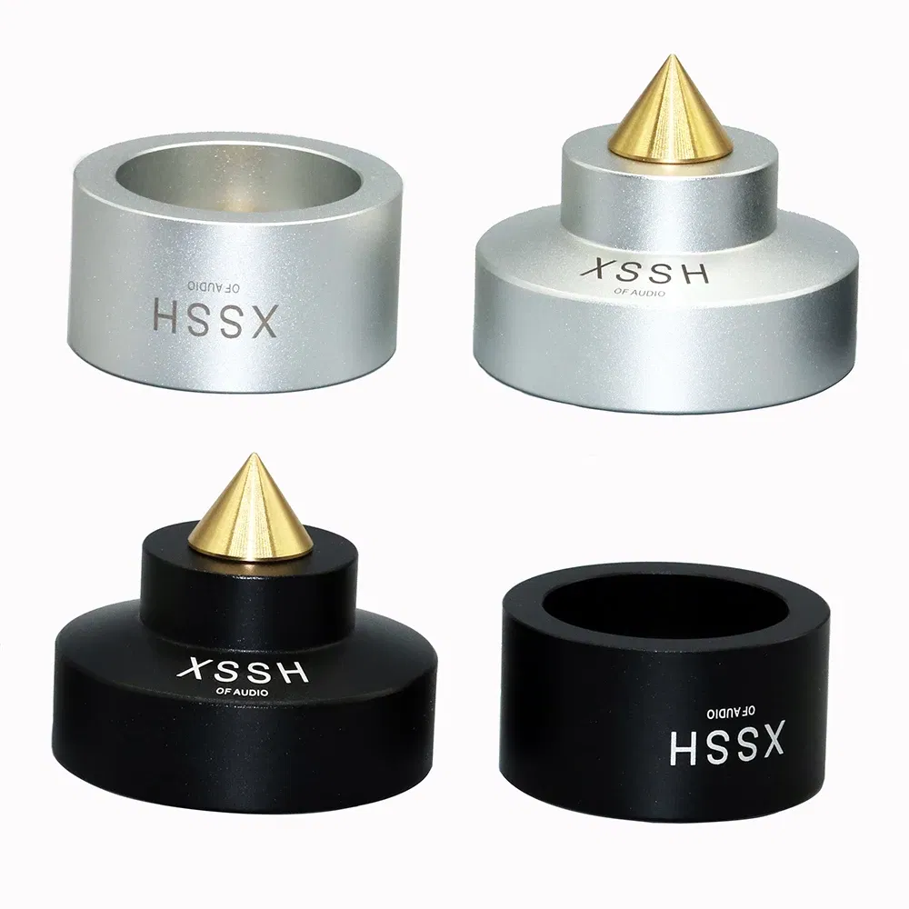 Color: Silver, Bundle: Bundle 1 - 2023 New Shock Absorber Spikes XSSH Audio Audiophile Damping Pad HIFI Speaker CD Player Amplifier Aluminium isolation Feet Spike