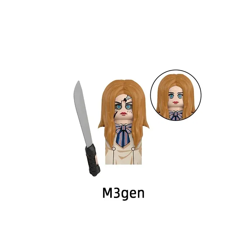 Color: PURPLE - TP1040 WM6205 G0129 Killer Klowns Mini Action Figure Classic Horror Thriller Movie Series Building Block Model Doll Toy For Gift