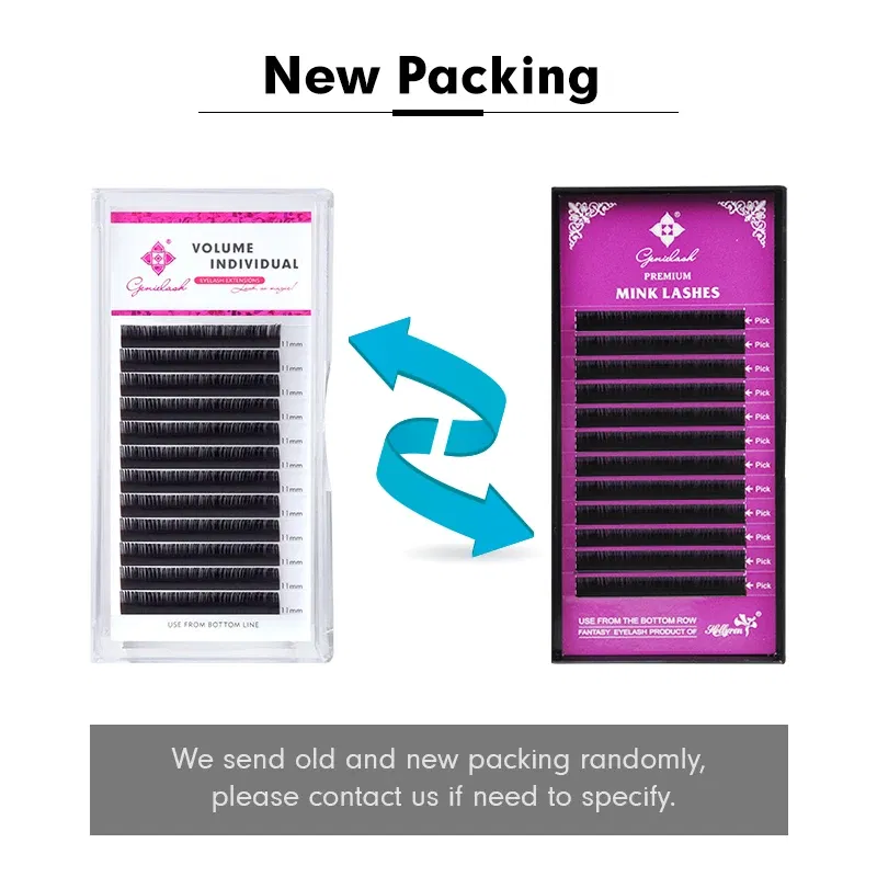 Curl: C, Thickness: 0.10mm, Length: 7mm - Genie 20pcs/lot All Sizes Mink individual lash Extensions hybrid set volume eyelash extensions mega volume individual eyelashes