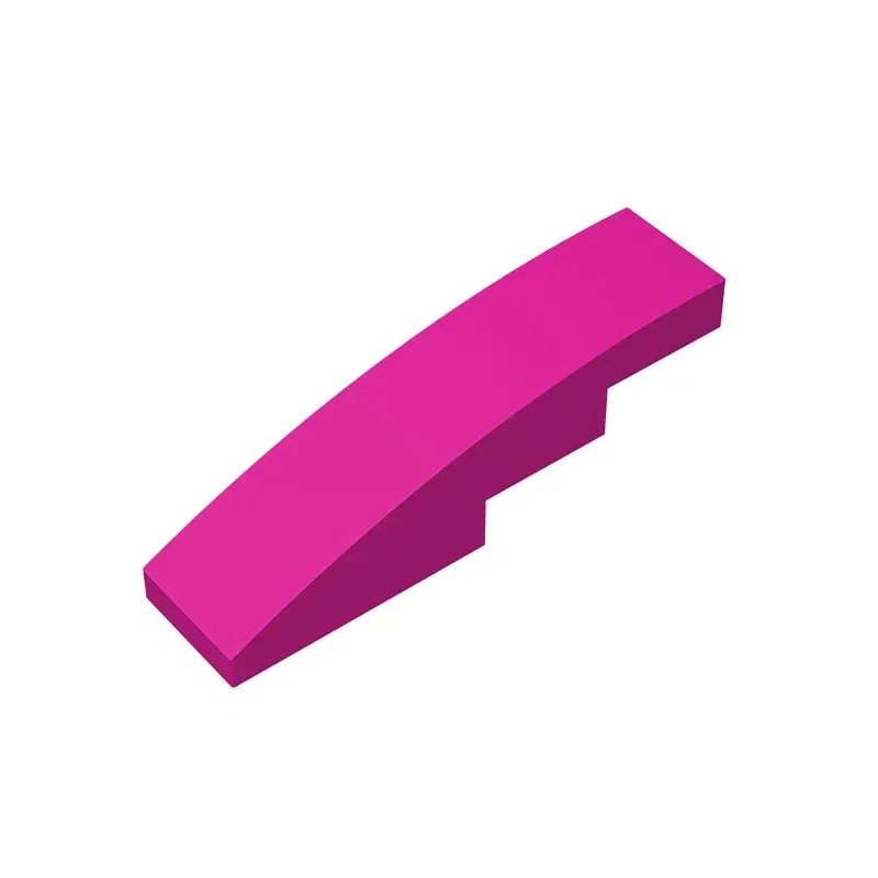 Color: CORAL RED - Gobricks GDS-658  Slope, Curved 4 x 1 compatible with lego 11153 61678 pieces of children's DIY Educational Building Blocks