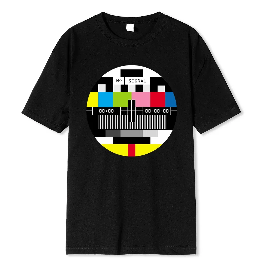 Color: Beige, Size: S - No Signal Men Tshirt Hip Hop Style Streetwear Tops & Tees Novelty Geometric Short Sleeve Summer Cotton T Shirt Oversize T-shirts