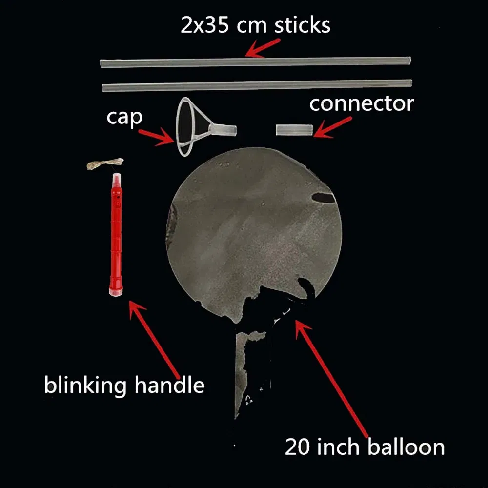 Color: Light Grey, Ballon Size: 10inch, Shape: K - 1/5/10/20/30pcs LED Light Up BoBo Balloons Colorful 3 Levels Flashing Handle 20 Inches Bubble Balloon 70cm Stick