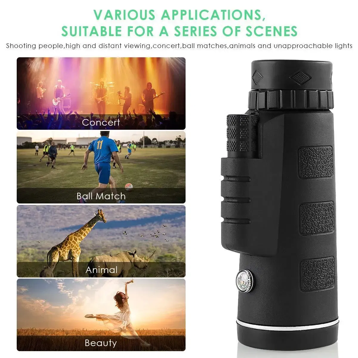 Color: Blue - Universal 40X60 Optical Glass Zoom Telescope Telephoto Mobile Phone Lens For iPhone 8 11 Huawei Samsung All Smartphones Lenses