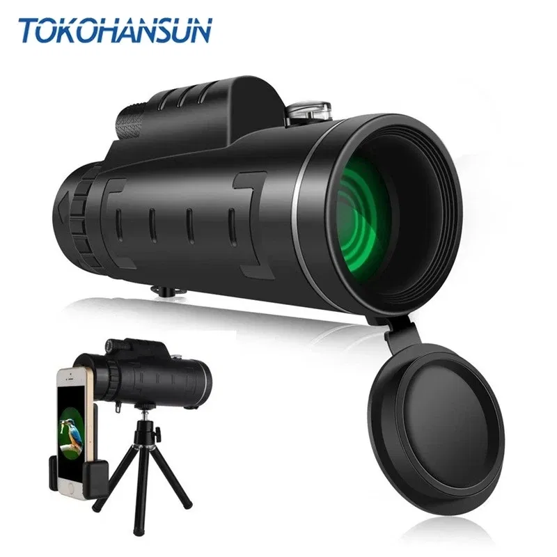 Color: Blue - Universal 40X60 Optical Glass Zoom Telescope Telephoto Mobile Phone Lens For iPhone 8 11 Huawei Samsung All Smartphones Lenses