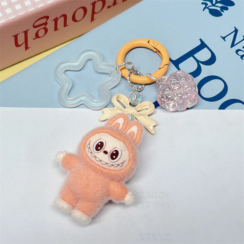 Color: black, Ships From: CHINA - Cute flocking anime keychains, charming 3D accessories, car key rings, jewelry, cartoon phone pendants, gifts