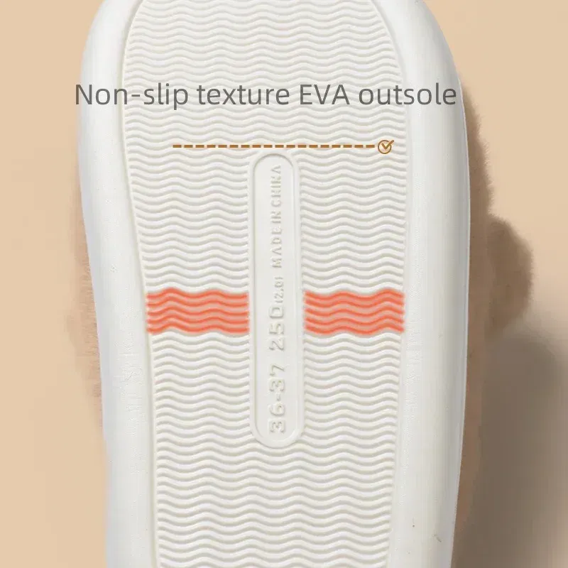 Women Warm Winter Cute Bear Slippers Men Casual Home Indoor Plush Slipper Couple Cozy Anti-slip Outdoor Cartoon Shoes