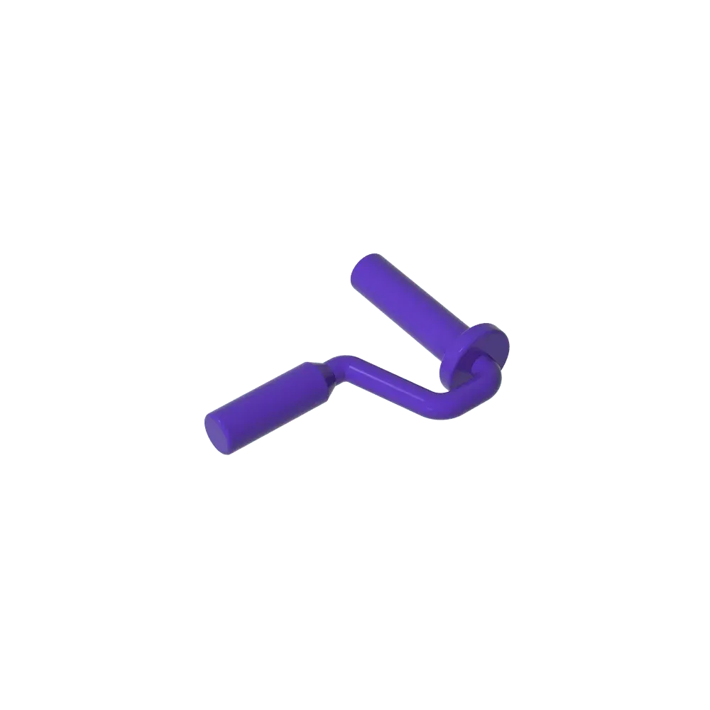 Color: Wood - Gobricks GDS-90263 Equipment Paint Roller Brush Handle Edge On Handle compatible with lego 12885 Assembles Building Blocks