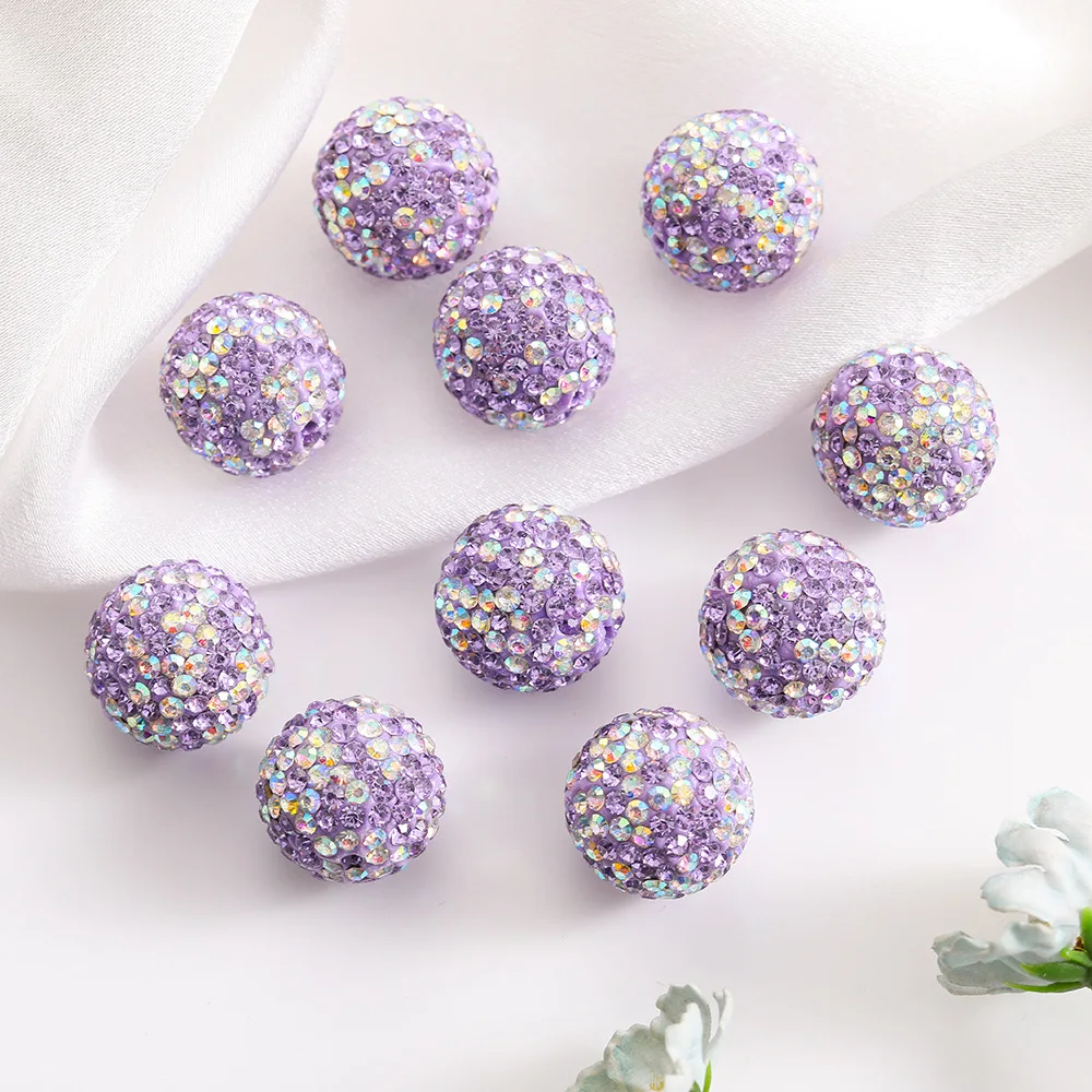 Color: SKY BLUE, Item Diameter: 2mm - 16mm Colorful Ceramic Clay Ball Scattered Beads Diy Mobile Phone Chain Necklace Bracelet Accessories