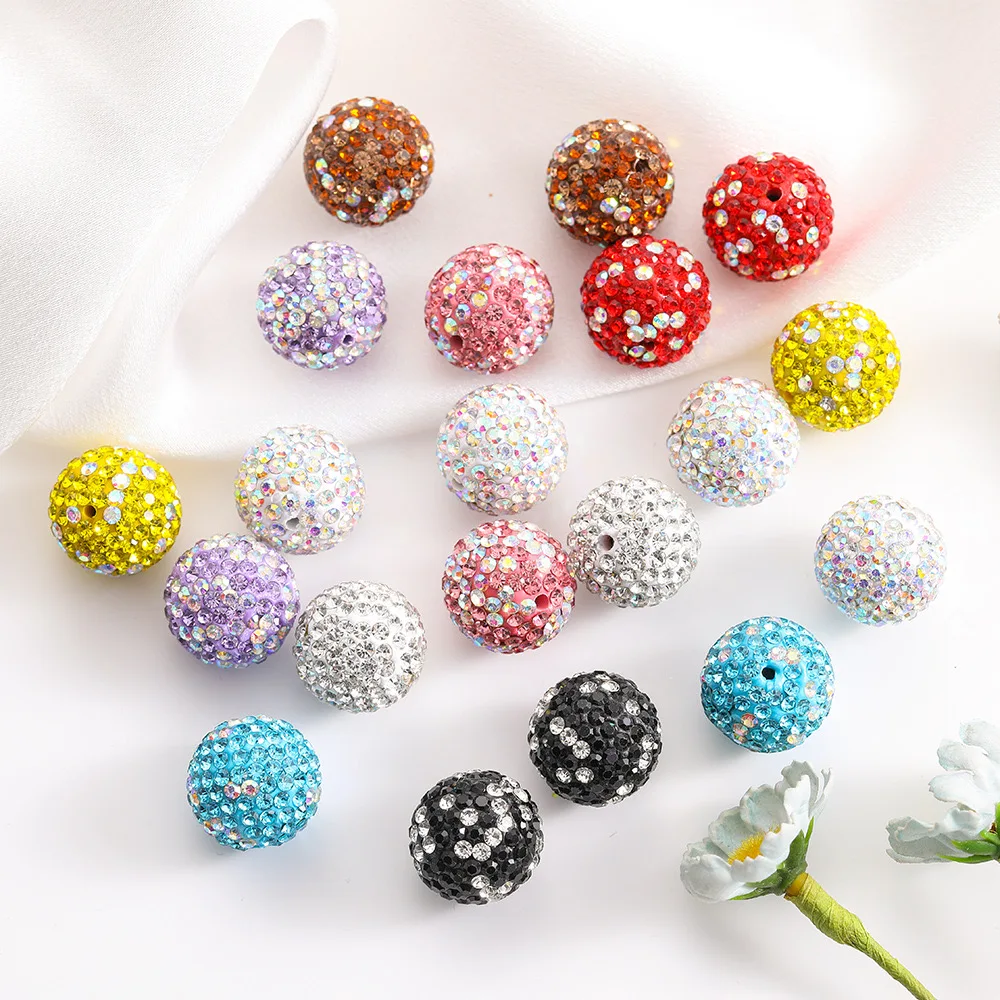 Color: SKY BLUE, Item Diameter: 2mm - 16mm Colorful Ceramic Clay Ball Scattered Beads Diy Mobile Phone Chain Necklace Bracelet Accessories