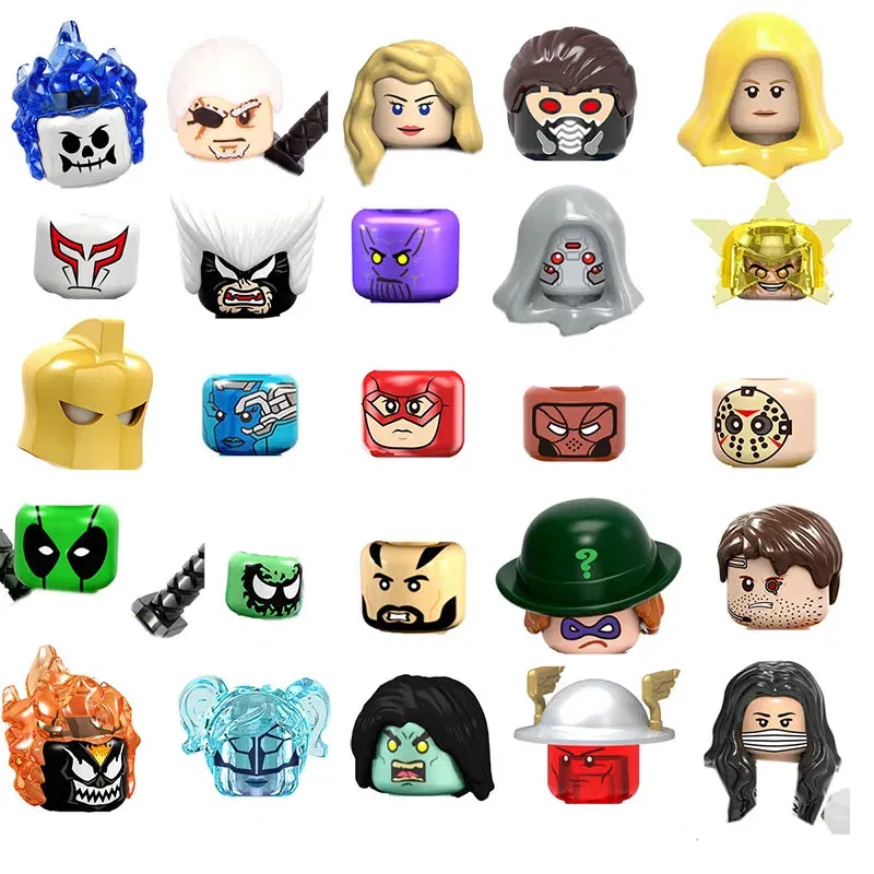 Color: Red - New MOC Heros Series Movie Evil Villain Characters Building Blocks Action Toy Figures Assemble Bricks Toys Kid Gifts