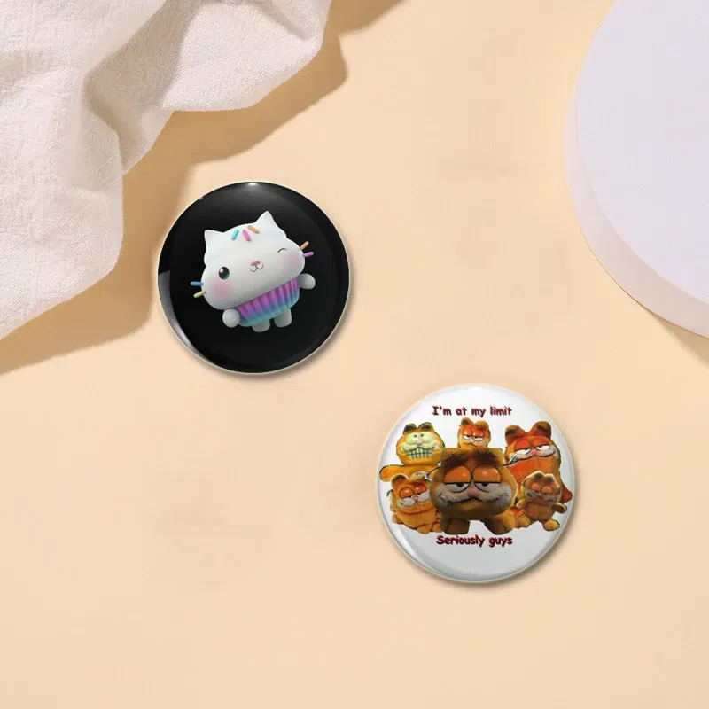 Cavetown Funny Cute Cartoon Anime Brooch Pins Round Tinplate Badge for Clothes Backpack Hat Jewelry Accessorie Gift