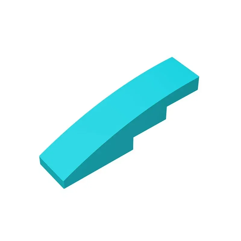 Color: WHITE - Gobricks GDS-658  Slope, Curved 4 x 1 compatible with lego 11153 61678 pieces of children's DIY Educational Building Blocks