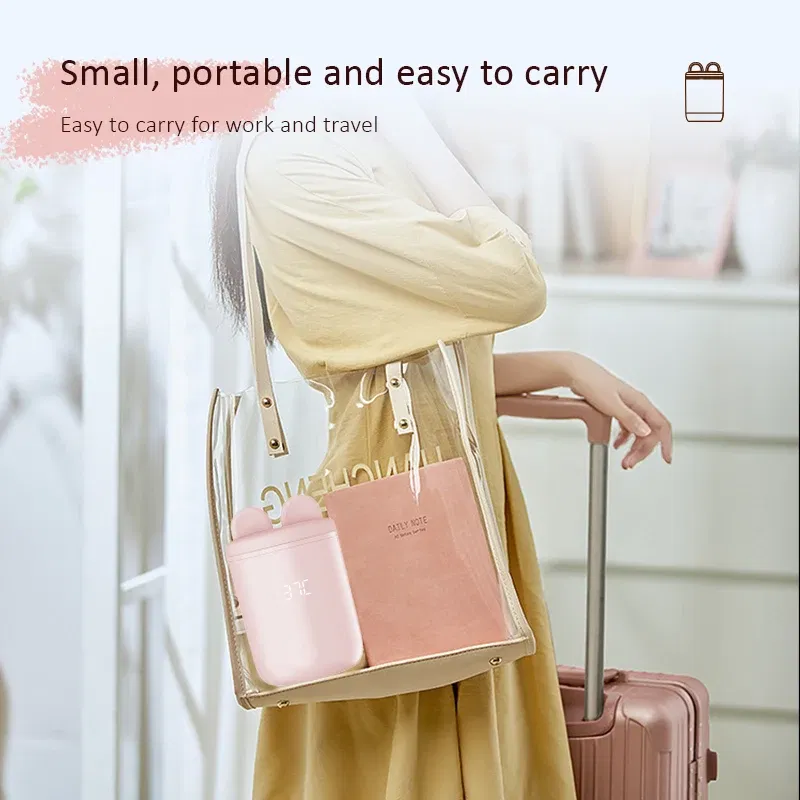 XIMYRA N1S Portable Baby Bottle Warmer, Fast Heating Travel Milk Warmer, 8800mAh Breastmilk  Warmer On The Go with 3 Adapters