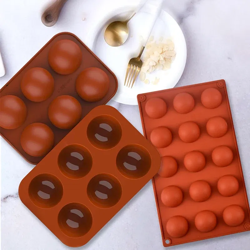 Color: Chocolate, Ships From: CHINA - 3D Round Half Sphere Molde Silicona Silicone Molds for Baking DIY Baking Mold Chocolate Cake Mold Molde De Silicona Reposteria