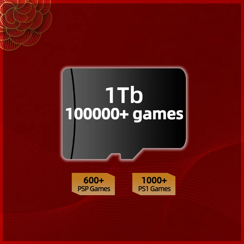 Color: Red, Ships From: CHINA - Game Card For Anbernic RG353V RG353VS Memory TF Plug&Play Pre-install Retro Games PSP PS1 SD portable High Speed Card 1Tb 512G