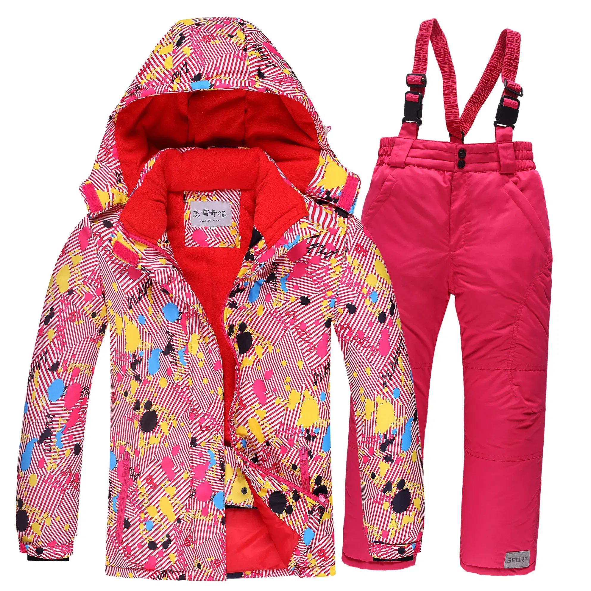 Color: Ivory, Kid Size: 4T - OLEKID 2025 Russia Winter Children Boy Ski Suit Waterproof Girl  Jacket Overalls Snowsuit 3-16 Years Kid Teenage Parka Snow Suit