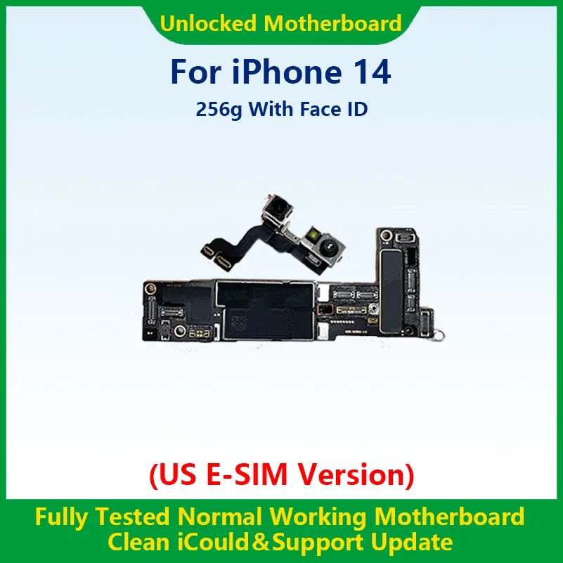Color: Orange/Black, Ships From: CHINA - Top 100%Working Fully Tested Mainboard For iPhone 14 Pro Max Unlocked Motherboard With Face ID Cleaned iCloud US E-SIM Version