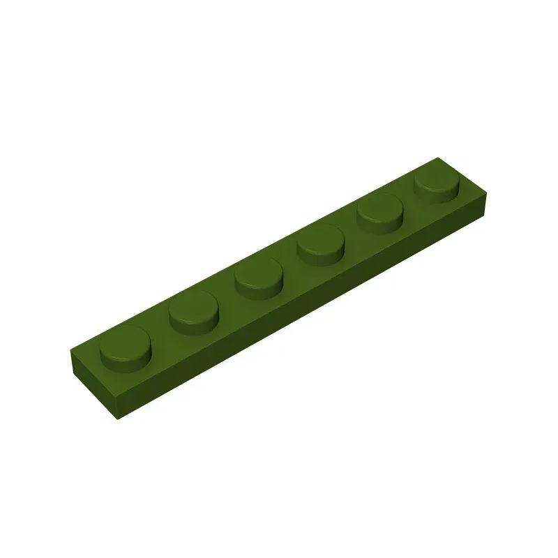 Color: Silver - Gobricks GDS-505 Plate 1 x 6 compatible with lego 3666 pieces of children's DIY building block Particles Plate DIY