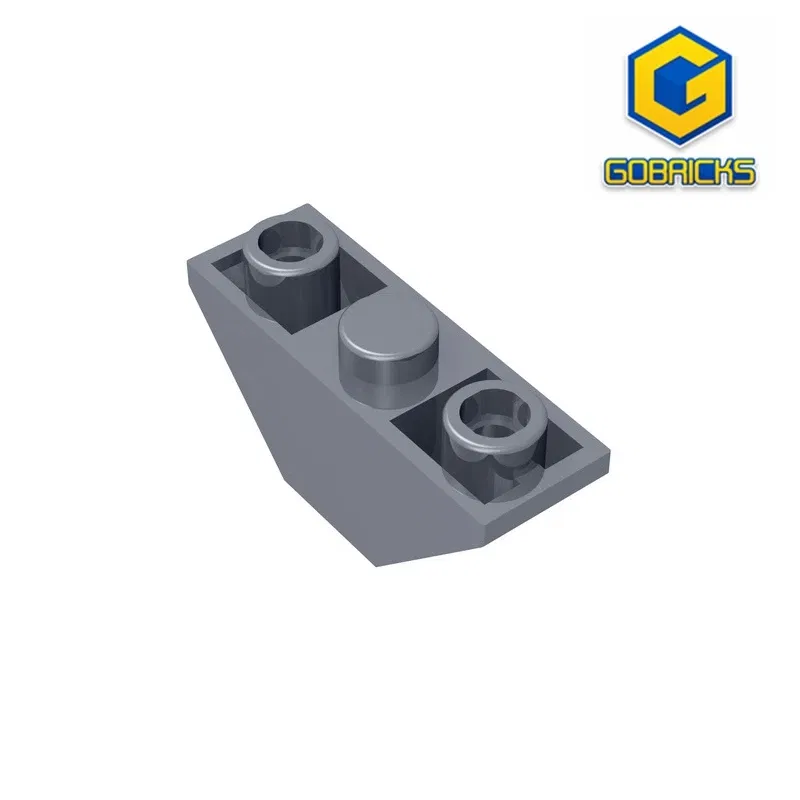 Color: Blue - Gobricks GDS-984 Slope, Inverted 45 3 x 1 Double compatible with lego 18759 2341 DIY Educational Building Blocks Technical