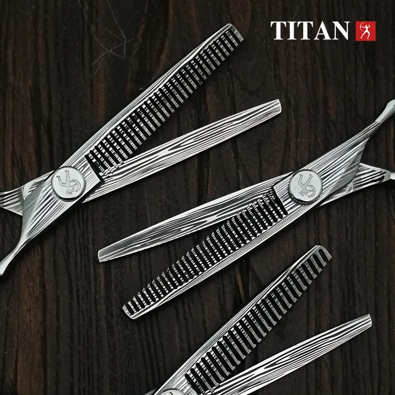 Color: GRAY, Ships From: CHINA - TITAN Professional Hairdressing Scissors Cut Hairdresser Thinning Shears Set Hair Cutting Scissors Barber salon