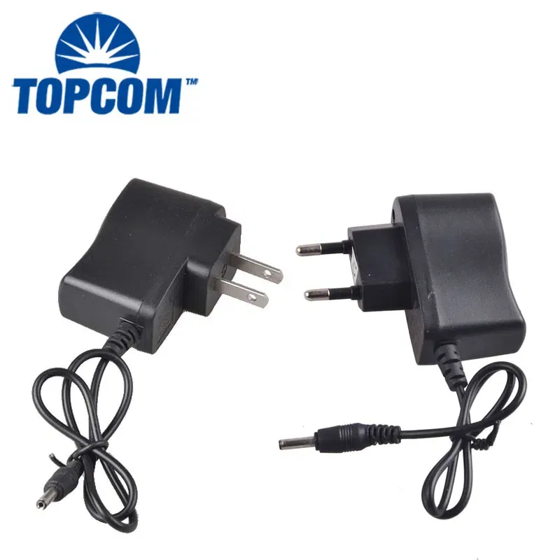Color: Light Grey - TopCom Outdoor EU / US Standard Wall Charger18650 And 14500 Changer 4.2v 500 Mah Using for Flashlight