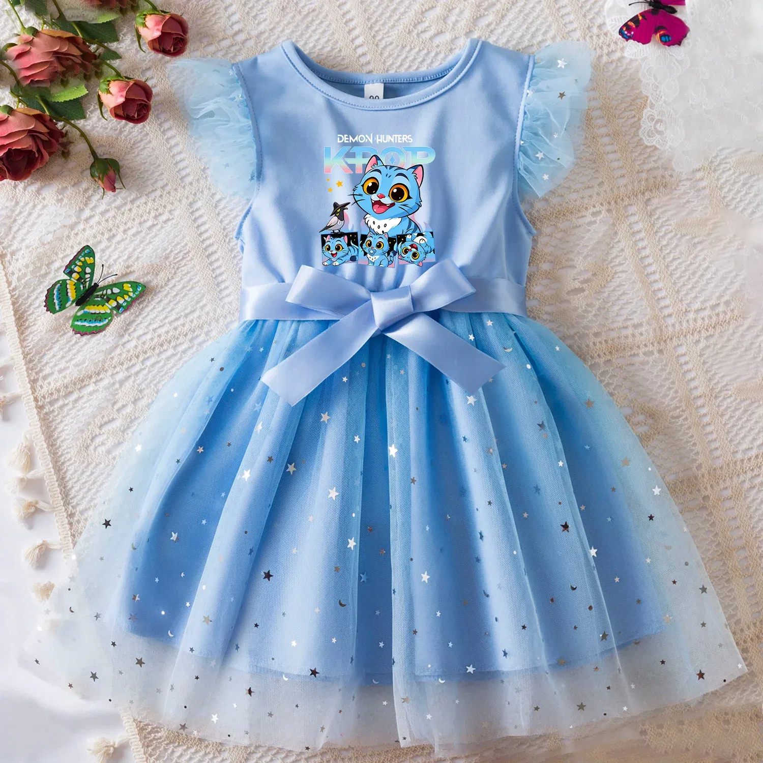 Color: Red, Size: One Size, Height: 176 - KPop Demon Hunters Girls Dress Kids Party Halloween Carnival Birthday Party Clothes Princess Tutu Dresses Costume Children Gift