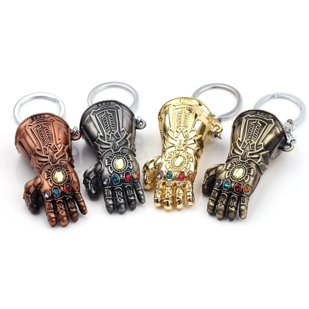 Color: Red, Ships From: CHINA - Avengers Thanos Infinity Gauntlet Keychain Disney Superhero Iron Man Infinity Gloves Keyrings Car Pendant Key Holder Accessories