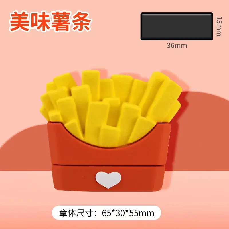 Color: Orange - Customized Name Stamp Paints Personal Student Child Baby Engraved Waterproof Non-fading Kindergarten Cartoon Clothing Name Seal