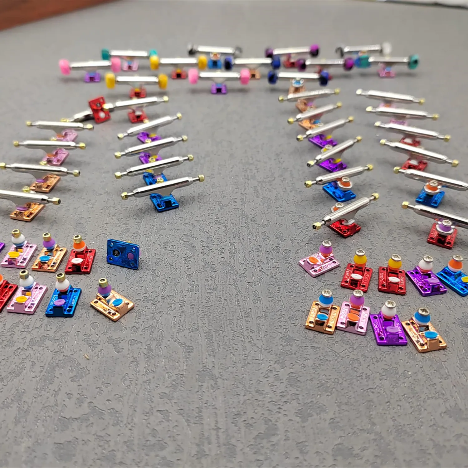 Color: Pink, Ships From: CHINA - 34mm Fingerboard Trucks with Soft Bushing and Pivot Cup for Finger Skateboard