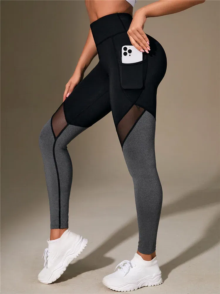 Size: XL - Women Gym Yoga Butt Lifting Leggings High Waist Quick Dry Sports Pants With Elastic Waistband Exercise Trousers Workout Leggings