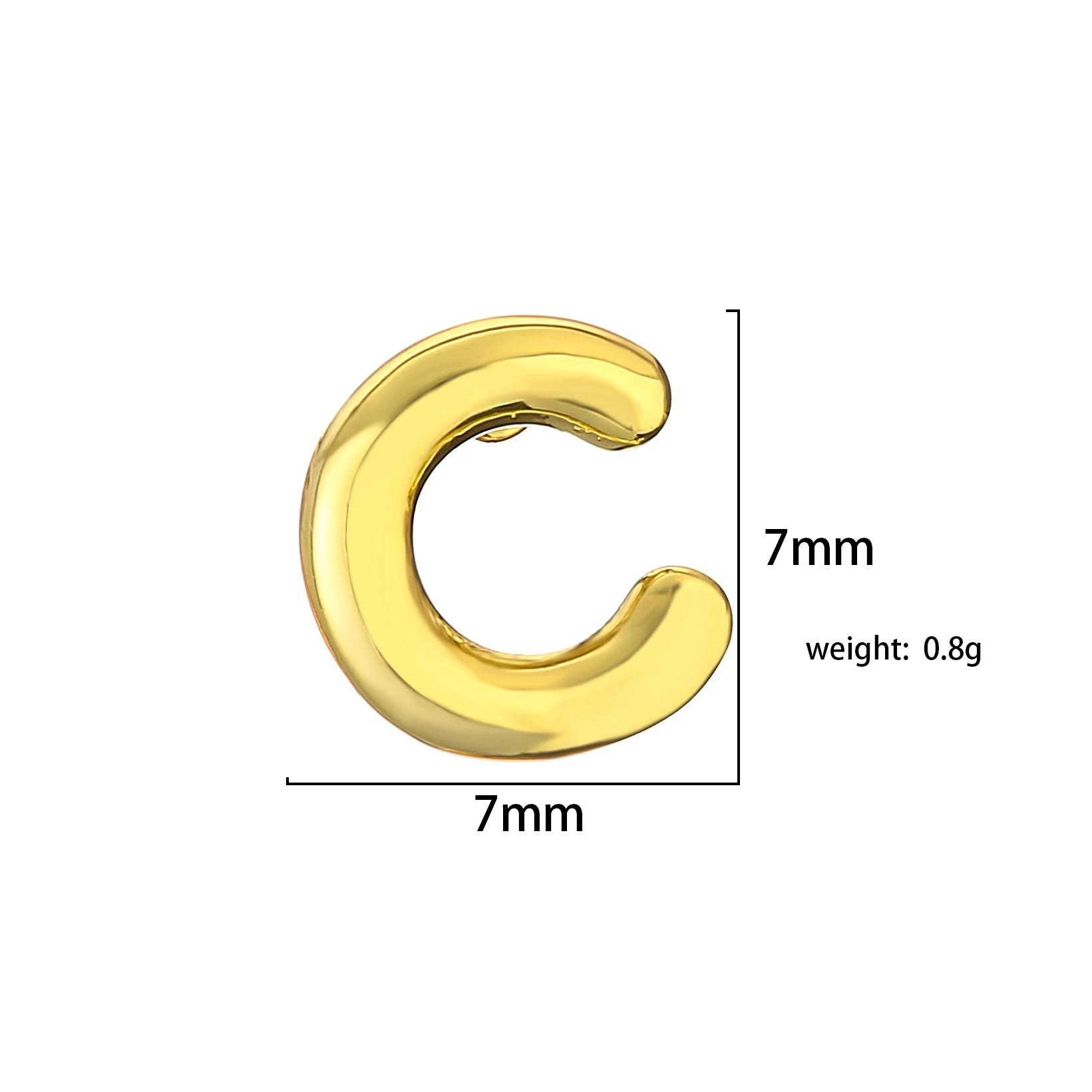 Metal Color: Light Yellow Gold Color, Ships From: CHINA, Main Stone Color: ROSE RED - HECHENG,Initial Letter Earring For Women Men  A-Z 26 Letters Stud Earrings,Brass 18K Plated ear stud Jewelry