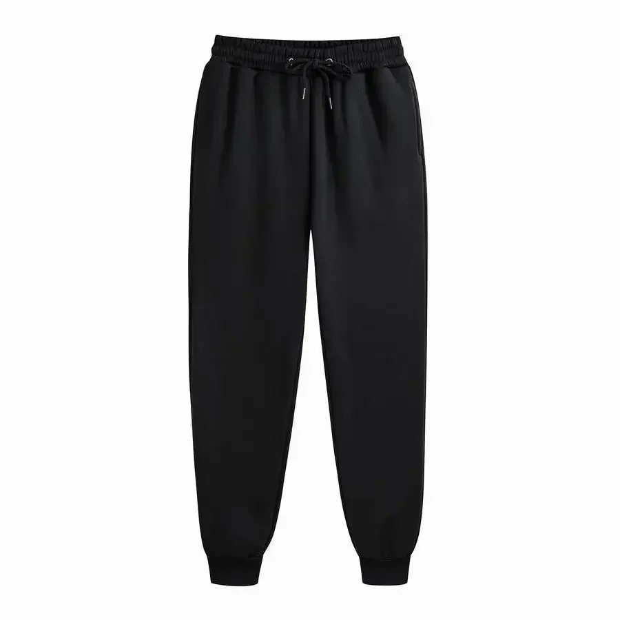 Color: Gold, Size: 4XL - Men's Casual Sweatpants Fleece Sports Pants Unisex Fashion Solid Loose Trousers Streetwear Autumn Winter Jogging Fitness Pants